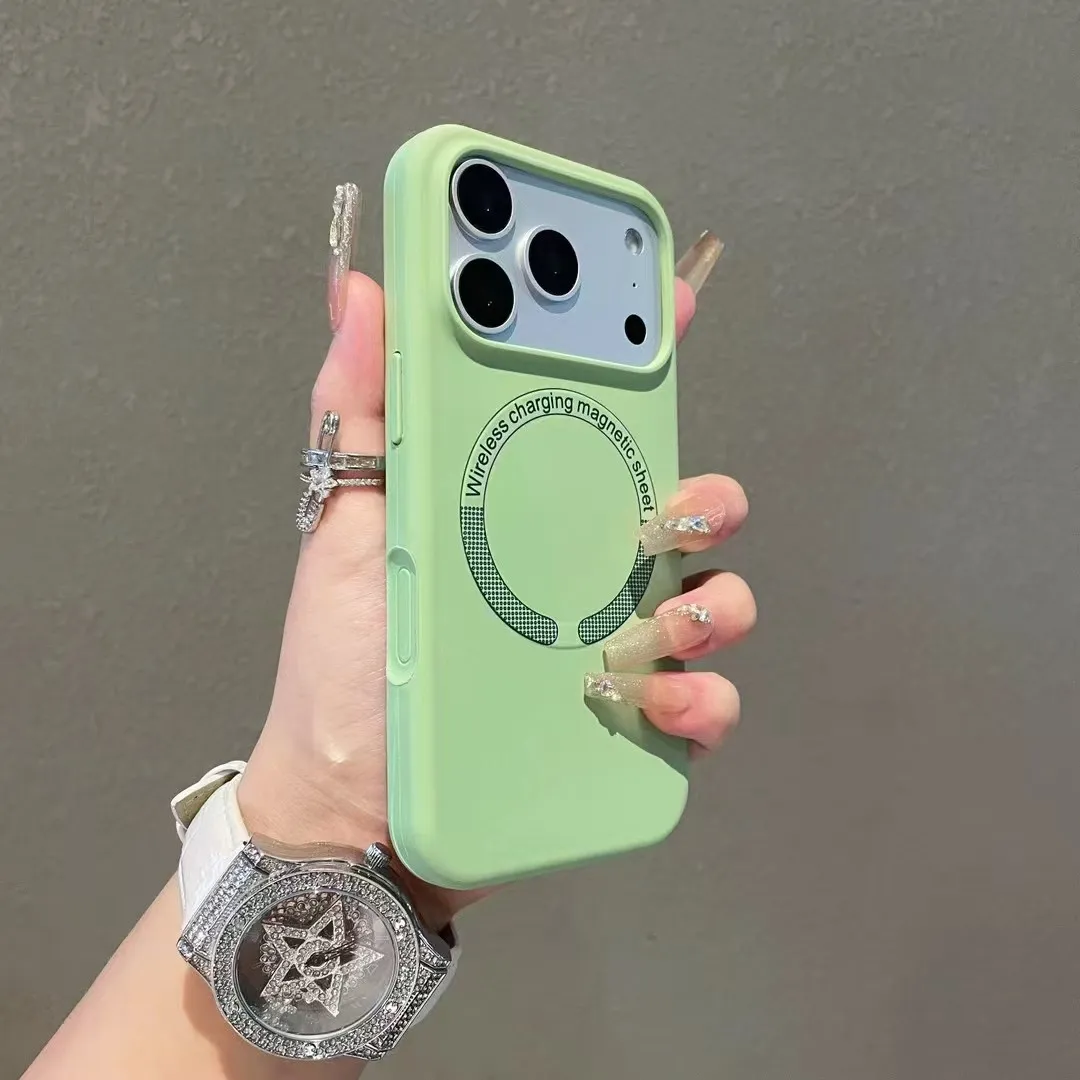 Official Magsafe Magnetic Liquid Silicone Case for iPhone 17, Sensitive Soft Protective Cover, Premium Apple 16 Phone Skin showcase 16