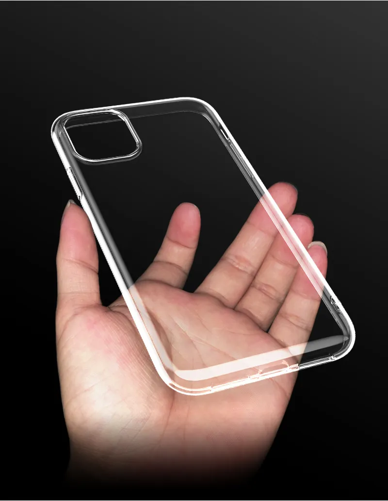 Transparent TPU Soft Shell Phone Case for iPhone 15, 16, 17 Pro Models - Anti-Fall Protective Cover, Simple Design, Wholesale Available showcase 11