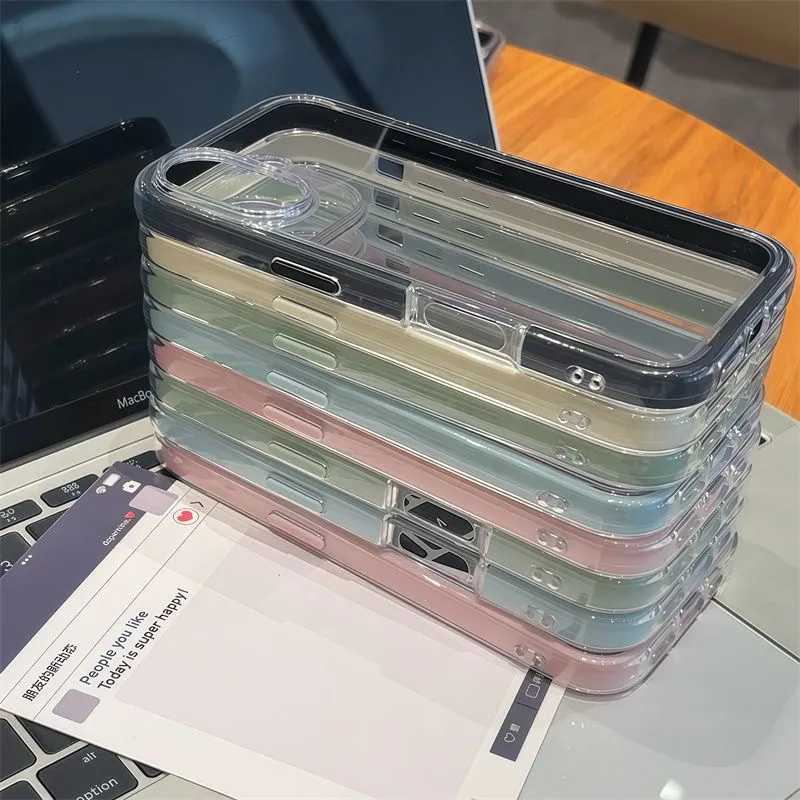 iPhone 16 Pro Max & 15 Dual-Use Transparent Candy Color Case - Shockproof Acrylic Protective Shell for Apple Smartphones showcase 3