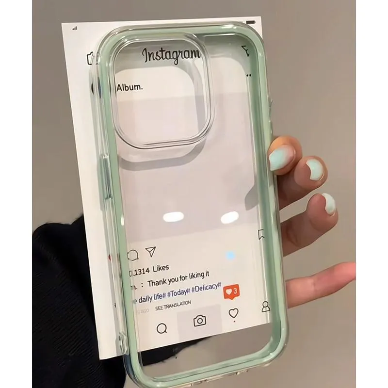 iPhone 16 Pro Max & 15 Dual-Use Transparent Candy Color Case - Shockproof Acrylic Protective Shell for Apple Smartphones showcase 6
