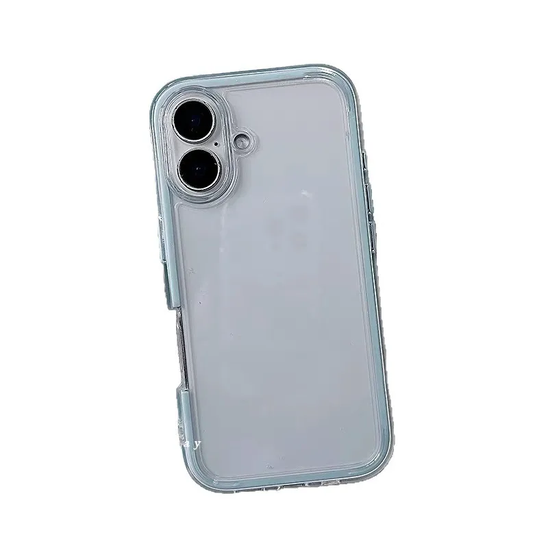 iPhone 16 Pro Max & 15 Dual-Use Transparent Candy Color Case - Shockproof Acrylic Protective Shell for Apple Smartphones thumbnail 5
