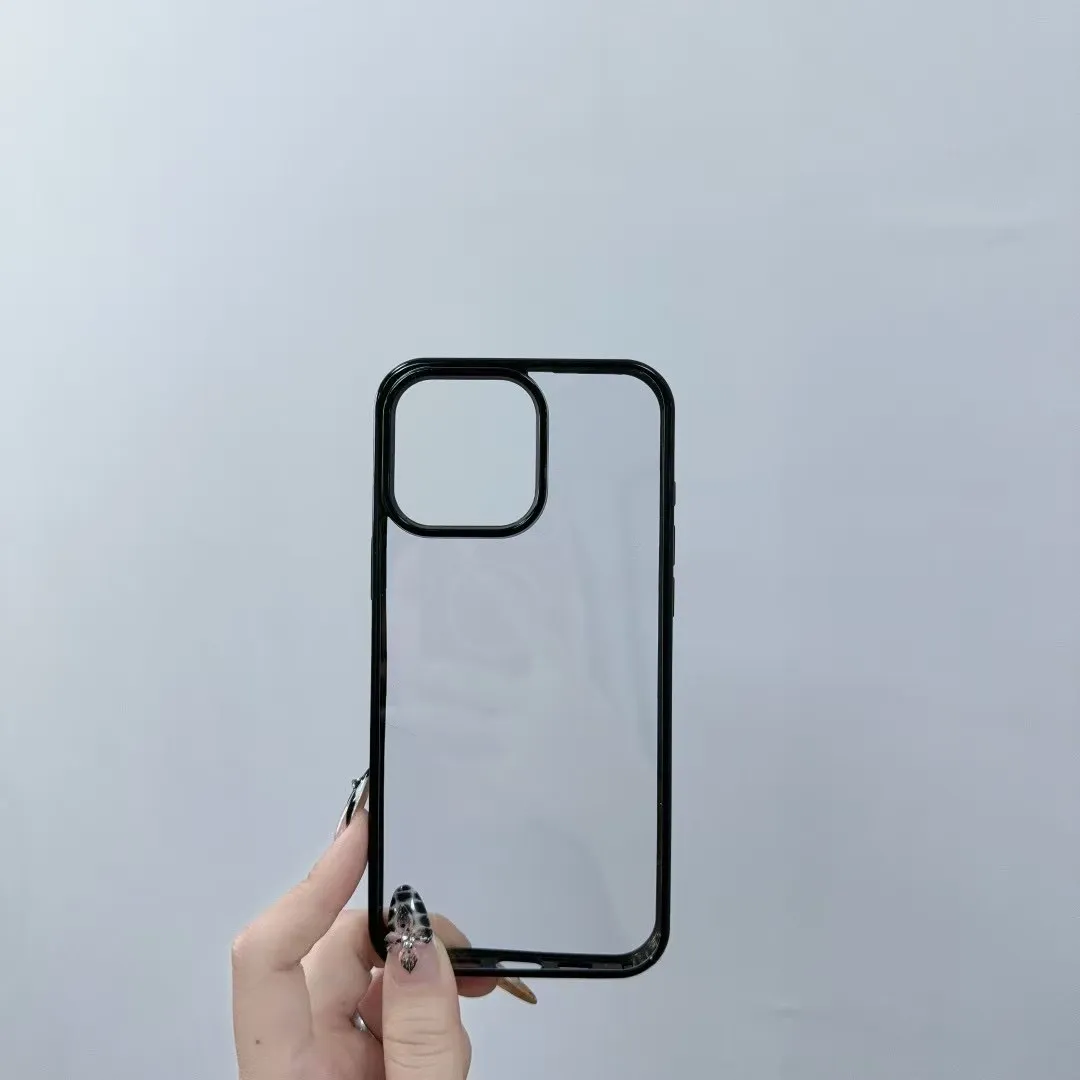 Transparent Anti-Drop Acrylic Epoxy Phone Case for Apple iPhone 13, 14 Pro Max, 15, 16, 17 Models with Groove Design thumbnail 6