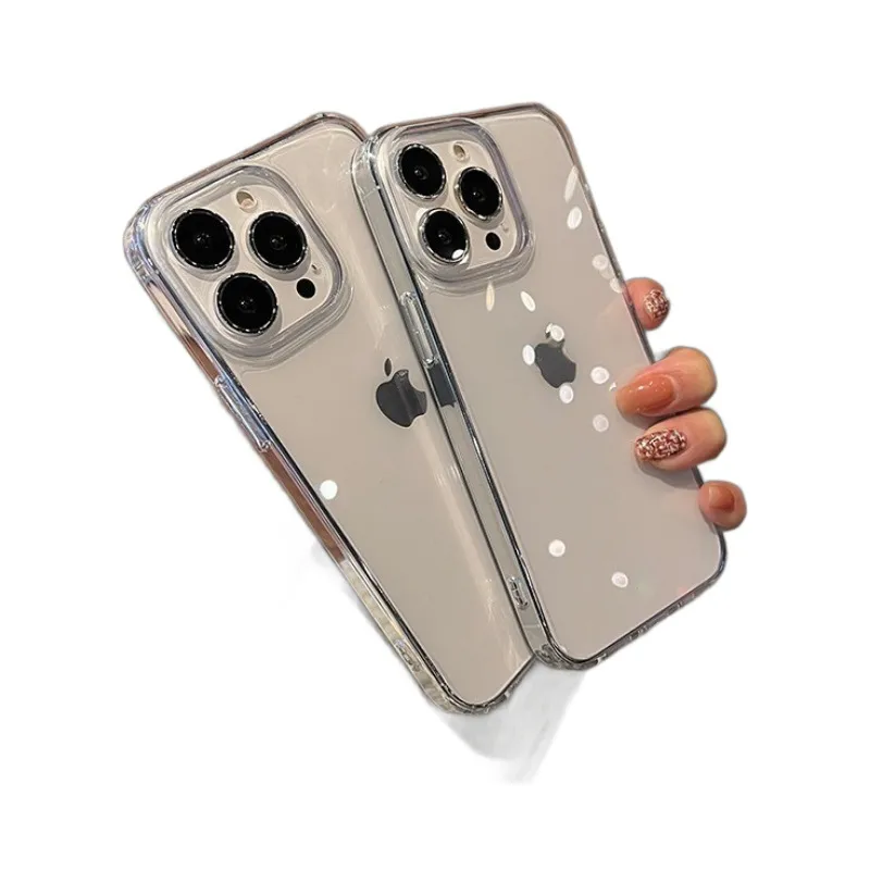 Transparent Anti-Drop Acrylic Epoxy Phone Case for Apple iPhone 13, 14 Pro Max, 15, 16, 17 Models with Groove Design thumbnail 5