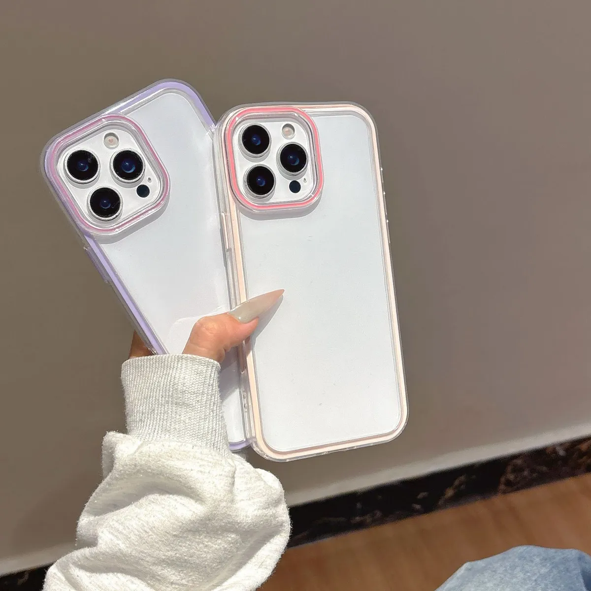 Luxury Grooved Acrylic Phone Case for iPhone 17 Pro Max, 16 Pro Max, 15 Pro Max, 14 Pro Max - Protective Shockproof Cover for Apple Devices showcase 5