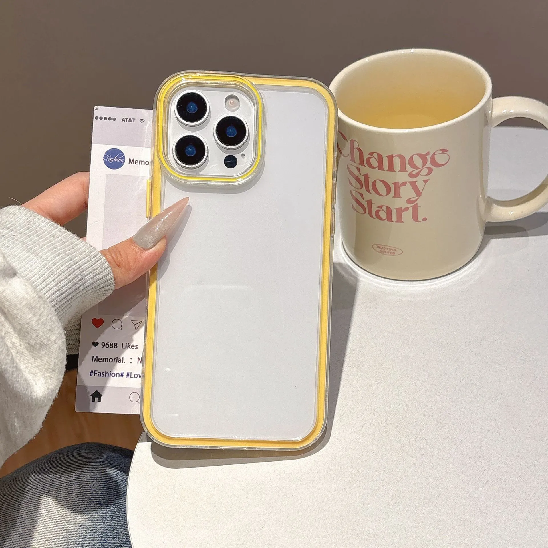 Luxury Grooved Acrylic Phone Case for iPhone 17 Pro Max, 16 Pro Max, 15 Pro Max, 14 Pro Max - Protective Shockproof Cover for Apple Devices thumbnail 10