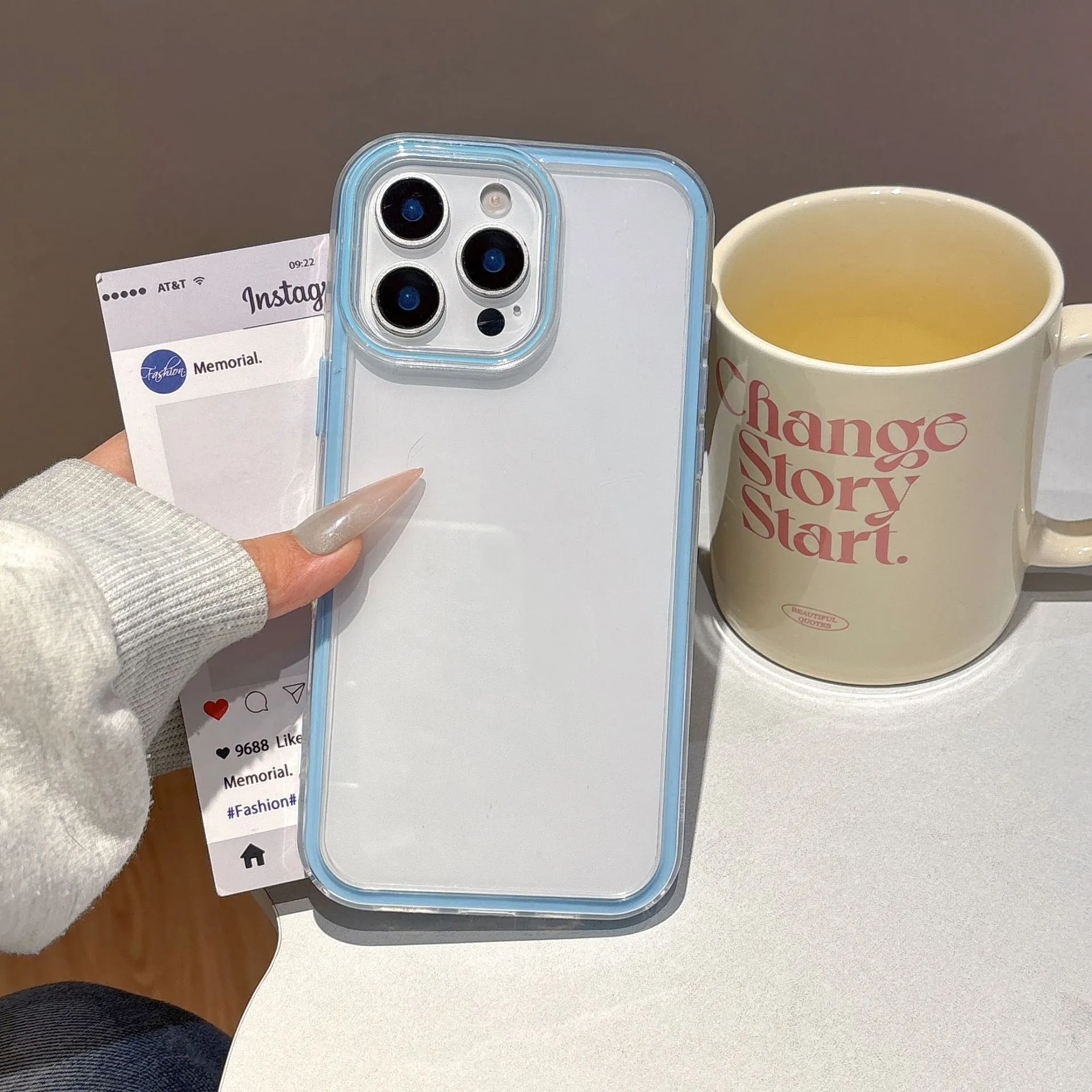 Luxury Grooved Acrylic Phone Case for iPhone 17 Pro Max, 16 Pro Max, 15 Pro Max, 14 Pro Max - Protective Shockproof Cover for Apple Devices thumbnail 7