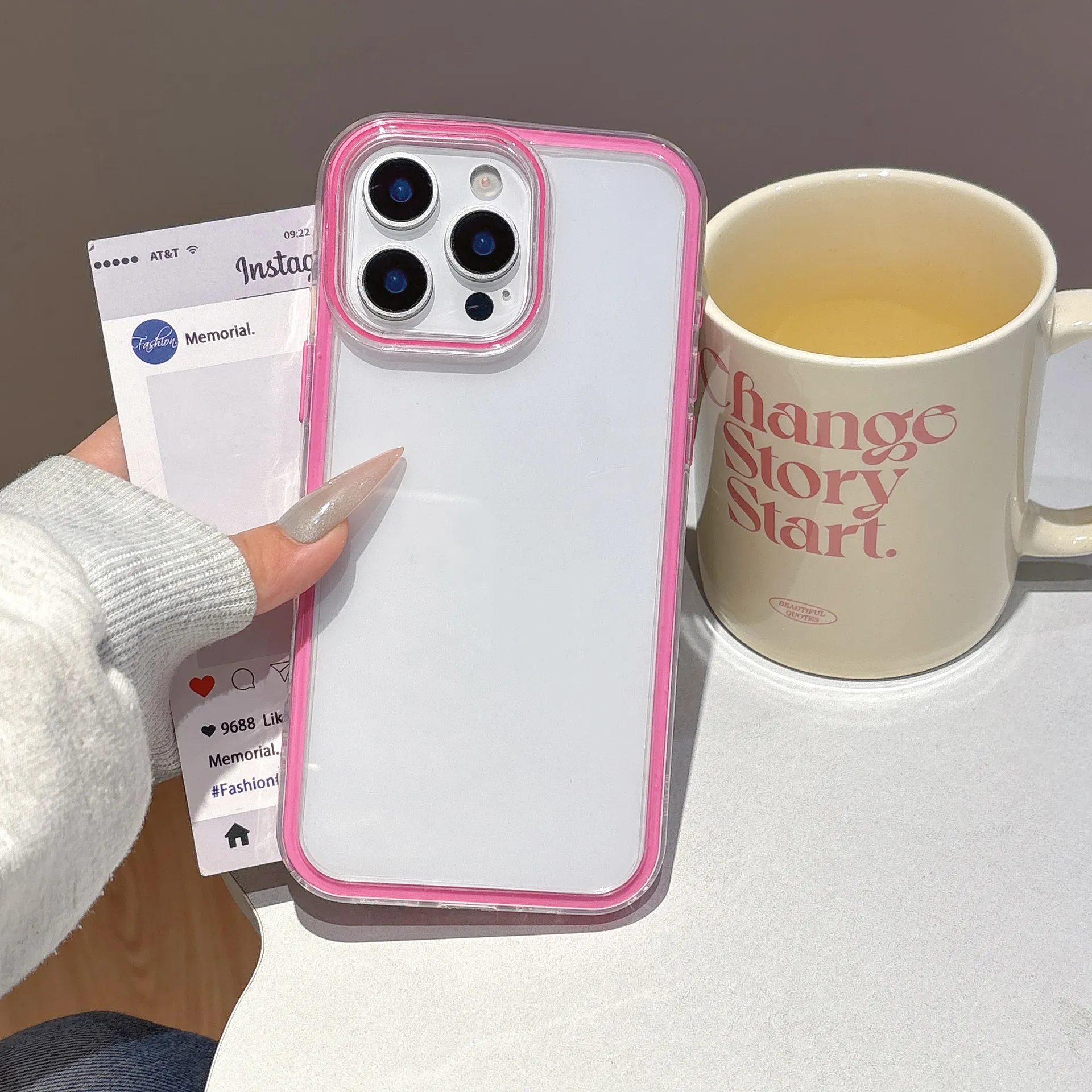 Luxury Grooved Acrylic Phone Case for iPhone 17 Pro Max, 16 Pro Max, 15 Pro Max, 14 Pro Max - Protective Shockproof Cover for Apple Devices thumbnail 6