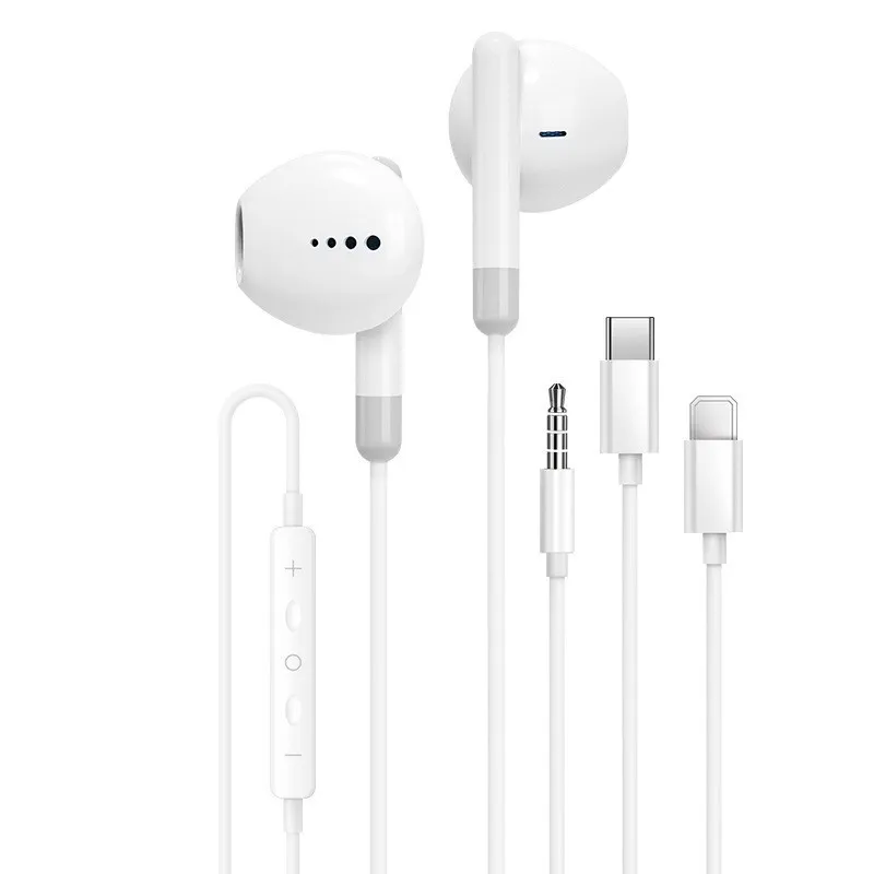 Wired & Bluetooth In-Ear Headphones with Mic for iPhone, Android, Huawei - Type-C Connector, Universal Compatibility - Image 3