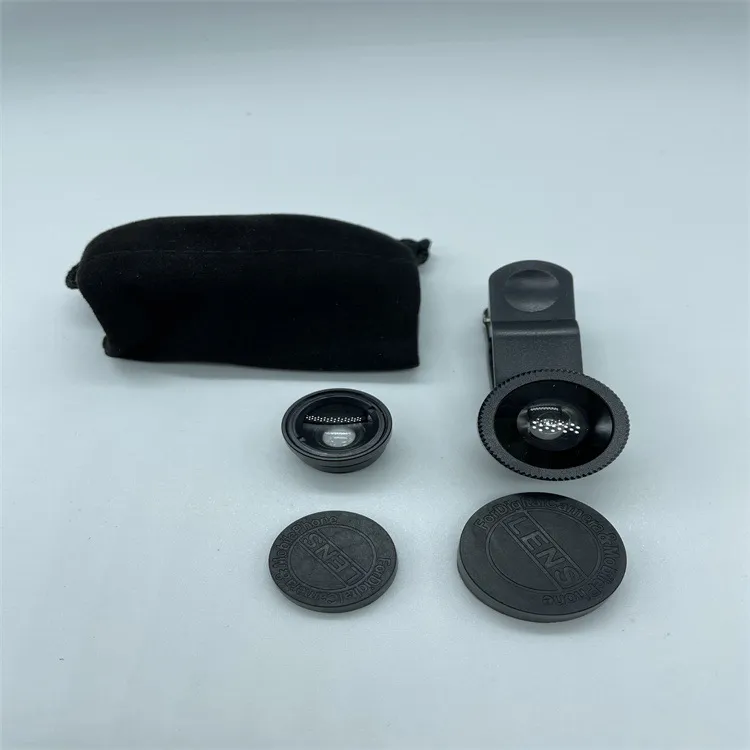 3-in-1 Universal Mobile Phone Camera Lens Kit: Macro, Fisheye, and Wide-Angle Acrylic Lenses for Enhanced Photography - Compatible with All Smartphones thumbnail 3