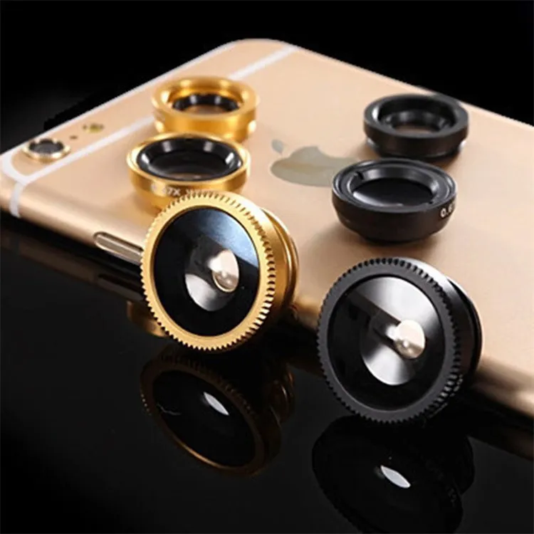 3-in-1 Universal Mobile Phone Camera Lens Kit: Macro, Fisheye, and Wide-Angle Acrylic Lenses for Enhanced Photography - Compatible with All Smartphones showcase 3