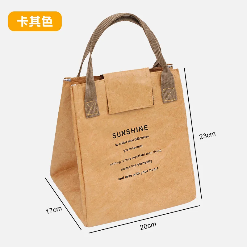 Portable Dupont Paper Lunch Box Bag for Office Workers - Insulated, Anti-Stain, Oil-Proof, Customizable for Daily Use thumbnail 8
