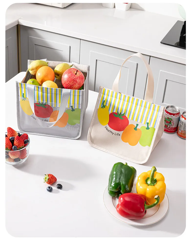 Insulated Lunch Bag for Students & Office Workers, Thickened Aluminum Foil Bento Box Tote, Portable Meal Prep Pouch for Hot or Cold Food showcase 16