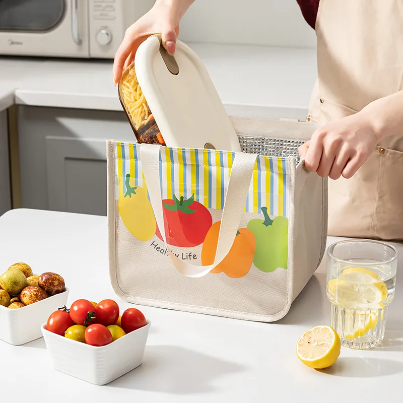 Insulated Lunch Bag for Students & Office Workers, Thickened Aluminum Foil Bento Box Tote, Portable Meal Prep Pouch for Hot or Cold Food thumbnail 4
