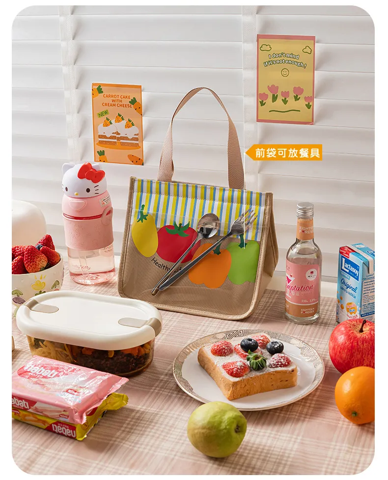 Insulated Lunch Bag for Students & Office Workers, Thickened Aluminum Foil Bento Box Tote, Portable Meal Prep Pouch for Hot or Cold Food showcase 14