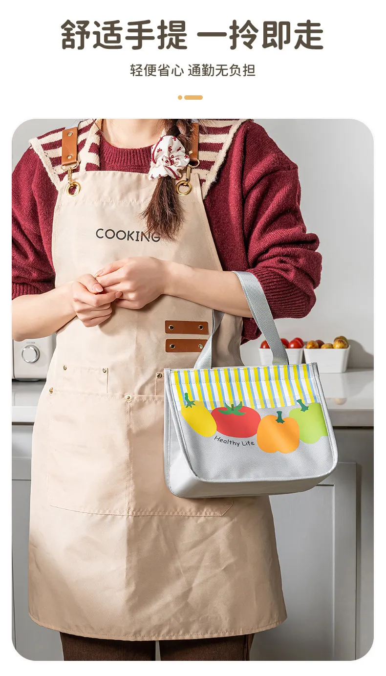 Insulated Lunch Bag for Students & Office Workers, Thickened Aluminum Foil Bento Box Tote, Portable Meal Prep Pouch for Hot or Cold Food showcase 7