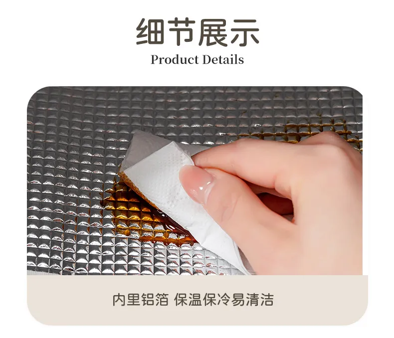 Insulated Lunch Bag for Students & Office Workers, Thickened Aluminum Foil Bento Box Tote, Portable Meal Prep Pouch for Hot or Cold Food showcase 10