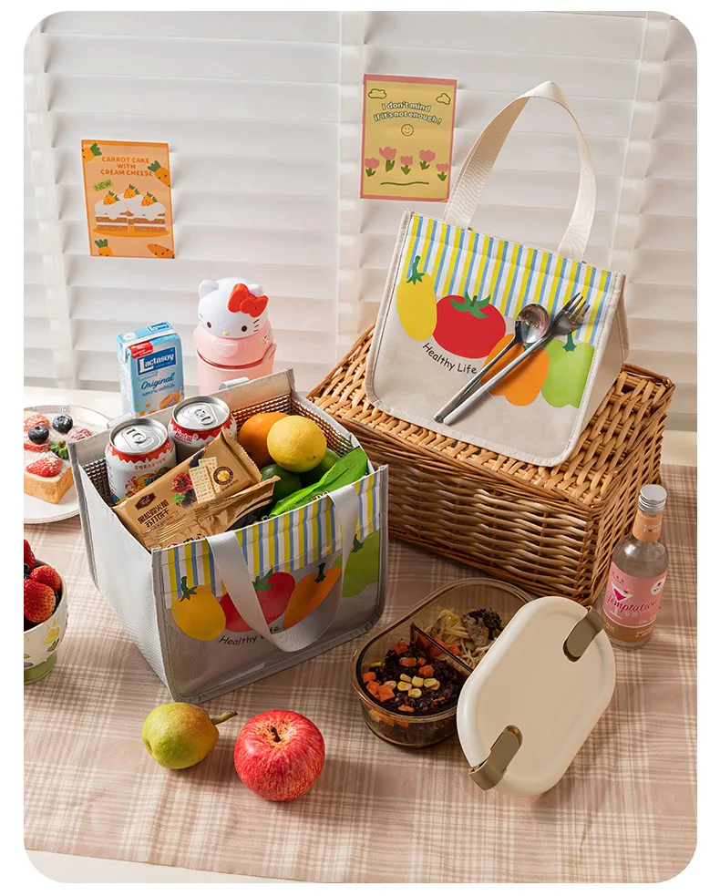 Insulated Lunch Bag for Students & Office Workers, Thickened Aluminum Foil Bento Box Tote, Portable Meal Prep Pouch for Hot or Cold Food showcase 15