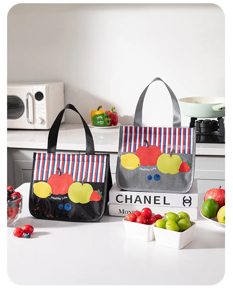 Insulated Lunch Bag for Students & Office Workers, Thickened Aluminum Foil Bento Box Tote, Portable Meal Prep Pouch for Hot or Cold Food showcase 17