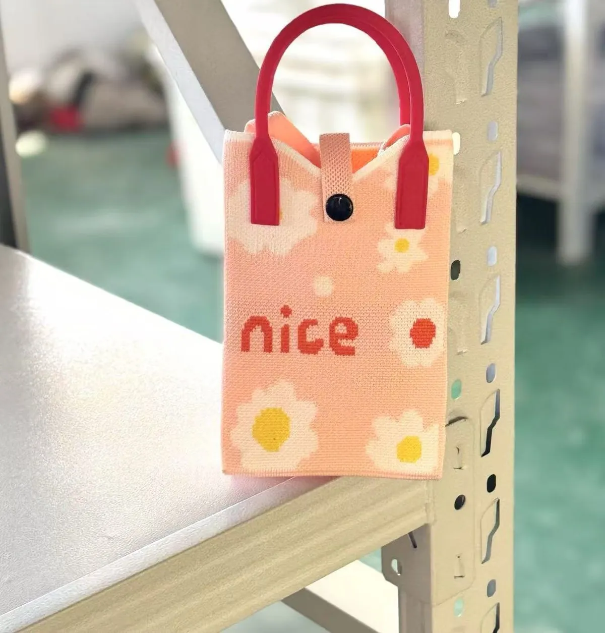 Cute Cartoon Knitted Phone Bag - Versatile Ins Style Handbag for Women, Trendy Small Tote Bag for Daily Essentials showcase 5