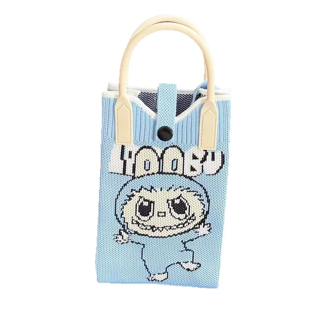 Cute Cartoon Knitted Phone Bag - Versatile Ins Style Handbag for Women, Trendy Small Tote Bag for Daily Essentials thumbnail 5