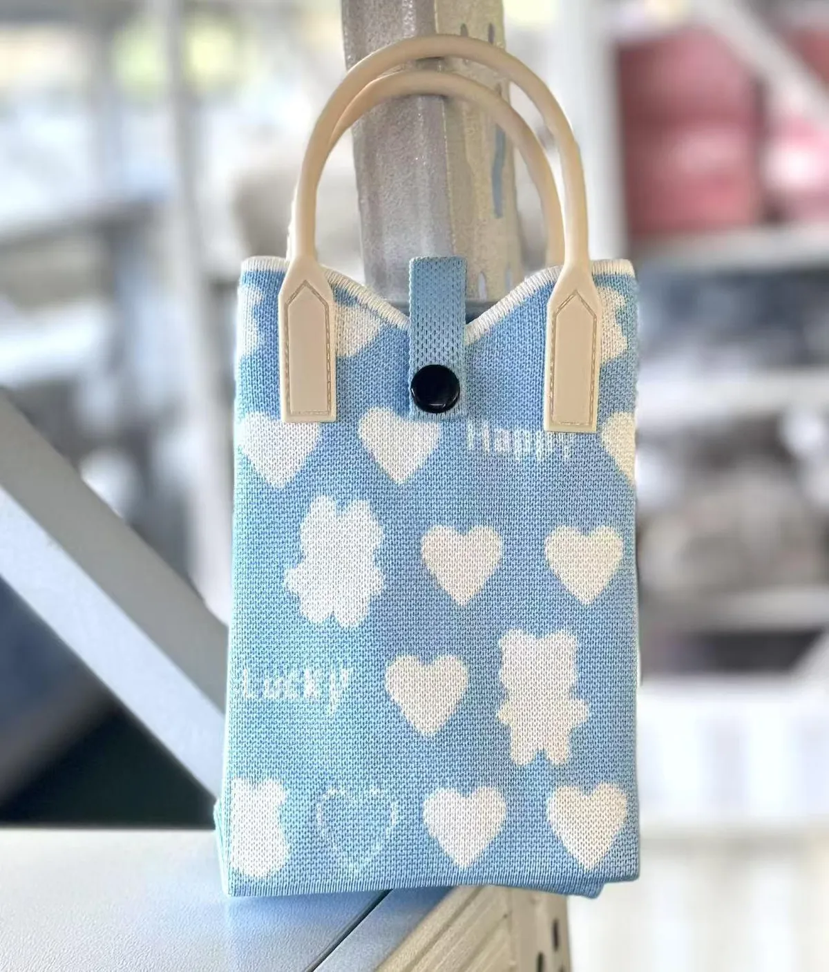 Cute Cartoon Knitted Phone Bag - Versatile Ins Style Handbag for Women, Trendy Small Tote Bag for Daily Essentials showcase 4