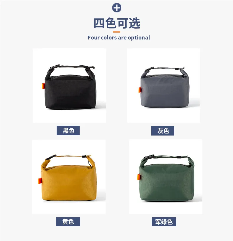 Japanese Style Large Capacity Bento Lunch Bag Insulated Thickened Aluminum Foil Portable Tote Lunch Box for Work School Picnic showcase 10