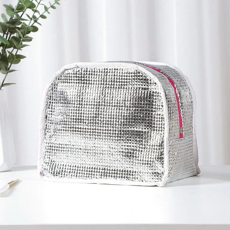 Portable Aluminum Foil Insulated Lunch Bag for School Students & Office Workers, Reusable Lunch Box Tote for Adults, Durable & Easy to Clean thumbnail 4