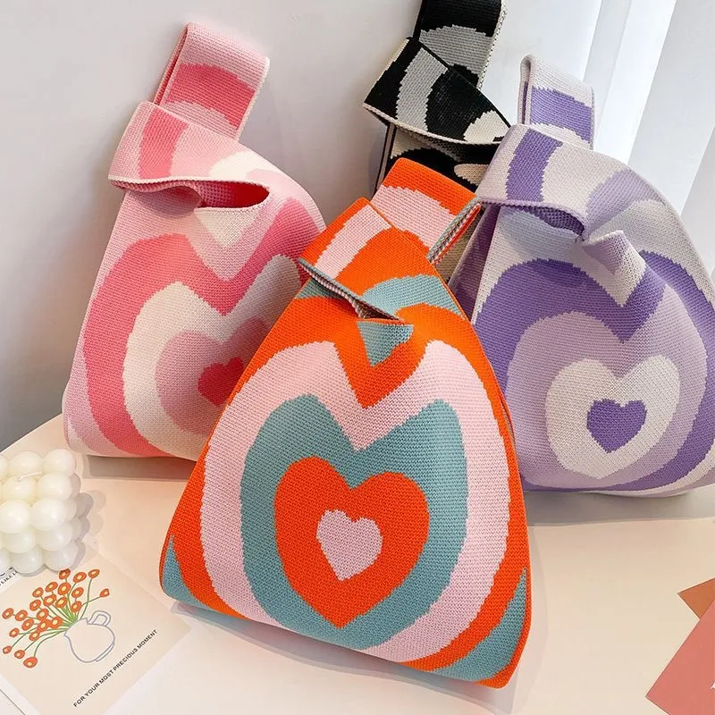 Japanese Fashion Knitted Handbag - Chic Baby Style Wrist Bag for Women, Perfect for Work or Going Out, Small & Versatile thumbnail 4