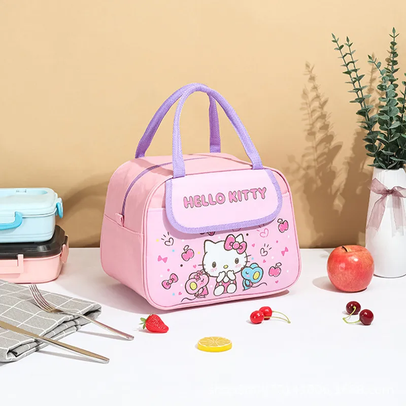 Cute Cartoon Insulated Lunch Bag for Kids, Waterproof Handbag for Primary School Students, Thickened, Portable, Ideal for School and Picnics thumbnail 4