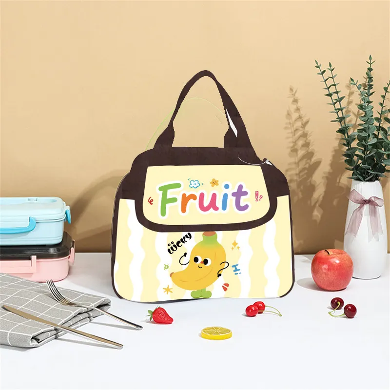 Cute Cartoon Insulated Lunch Bag for Kids, Waterproof Handbag for Primary School Students, Thickened, Portable, Ideal for School and Picnics thumbnail 8