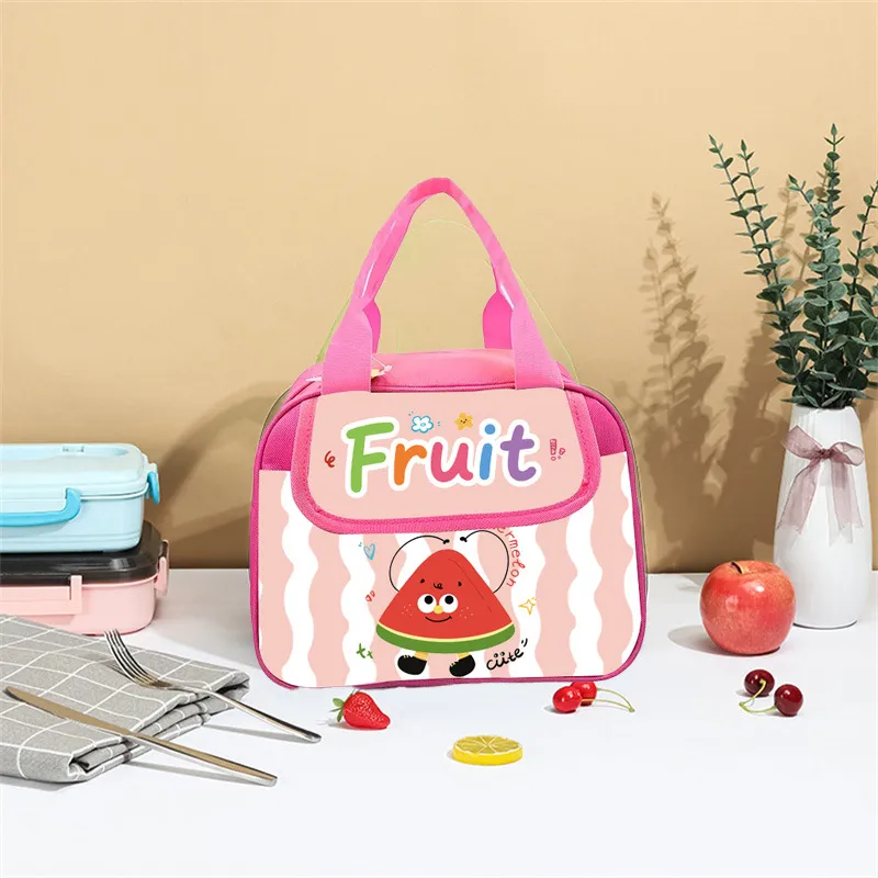Cute Cartoon Insulated Lunch Bag for Kids, Waterproof Handbag for Primary School Students, Thickened, Portable, Ideal for School and Picnics thumbnail 10