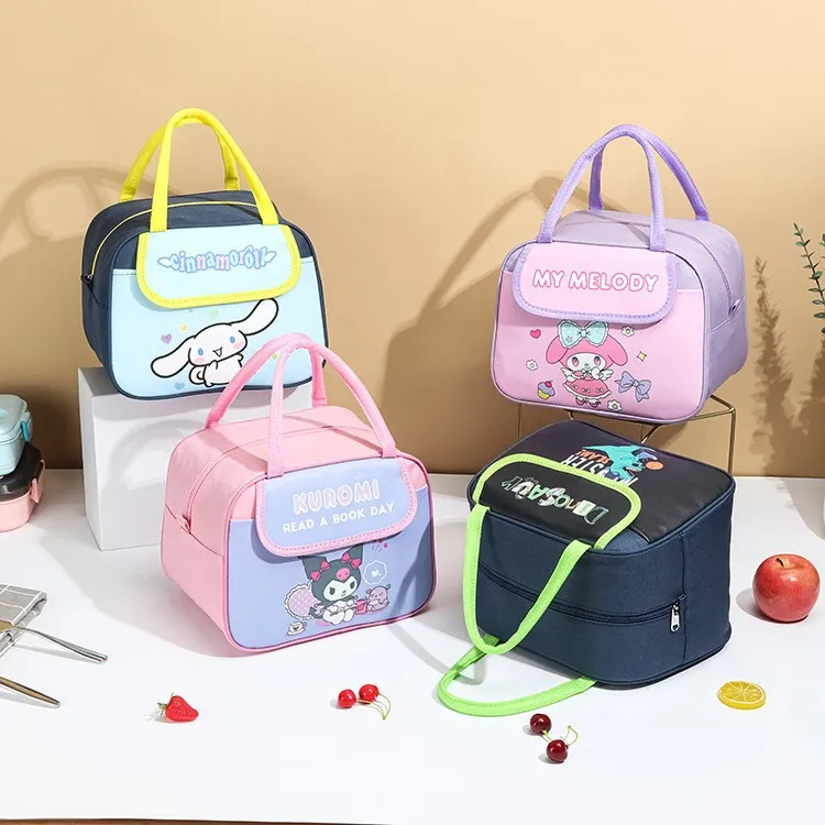 Cute Cartoon Insulated Lunch Bag for Kids, Waterproof Handbag for Primary School Students, Thickened, Portable, Ideal for School and Picnics thumbnail 1
