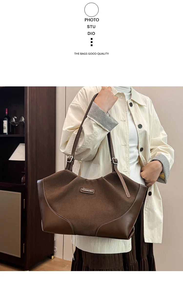 Large Capacity PU Leather Commuter Handbag for Women - Versatile, Stylish Casual Shoulder Bag, Personalized Armpit Bag showcase 1