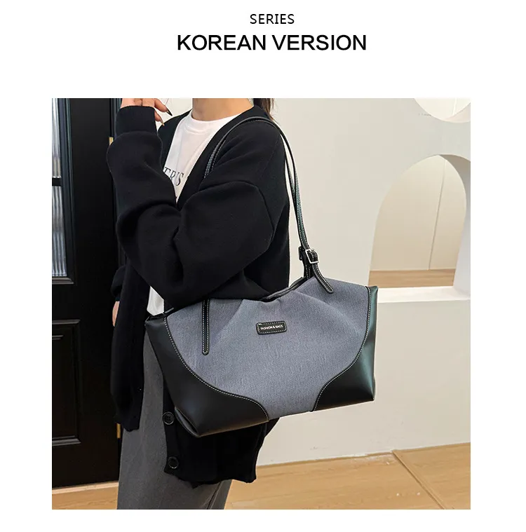 Large Capacity PU Leather Commuter Handbag for Women - Versatile, Stylish Casual Shoulder Bag, Personalized Armpit Bag showcase 3