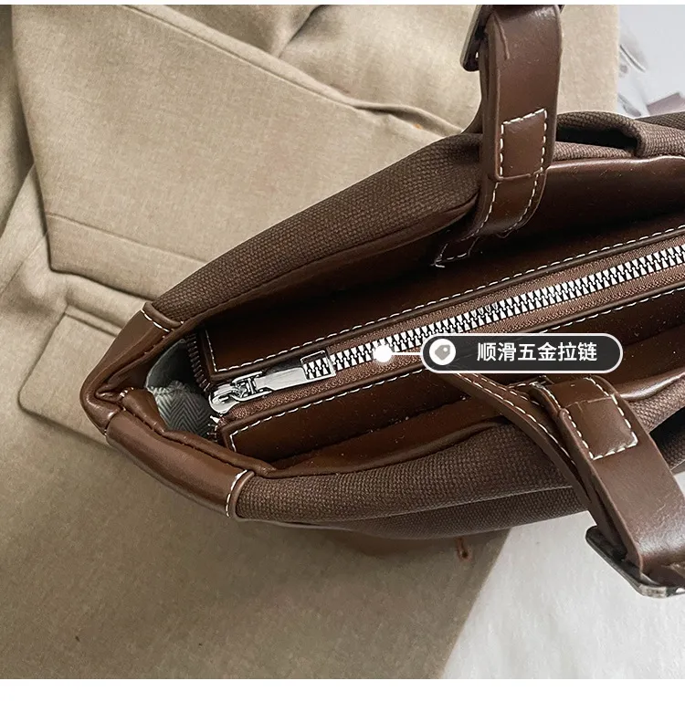 Large Capacity PU Leather Commuter Handbag for Women - Versatile, Stylish Casual Shoulder Bag, Personalized Armpit Bag showcase 9