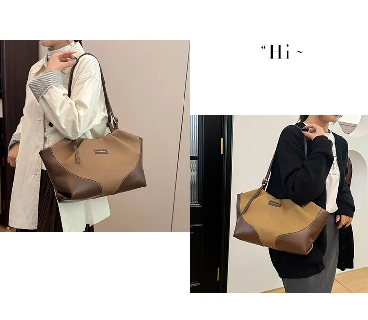 Large Capacity PU Leather Commuter Handbag for Women - Versatile, Stylish Casual Shoulder Bag, Personalized Armpit Bag showcase 2