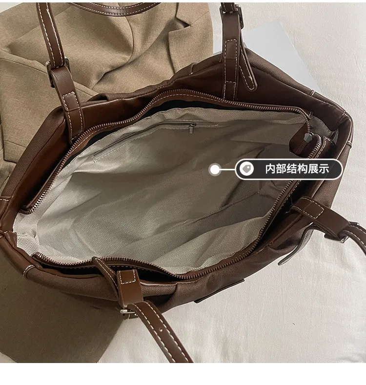 Large Capacity PU Leather Commuter Handbag for Women - Versatile, Stylish Casual Shoulder Bag, Personalized Armpit Bag showcase 14