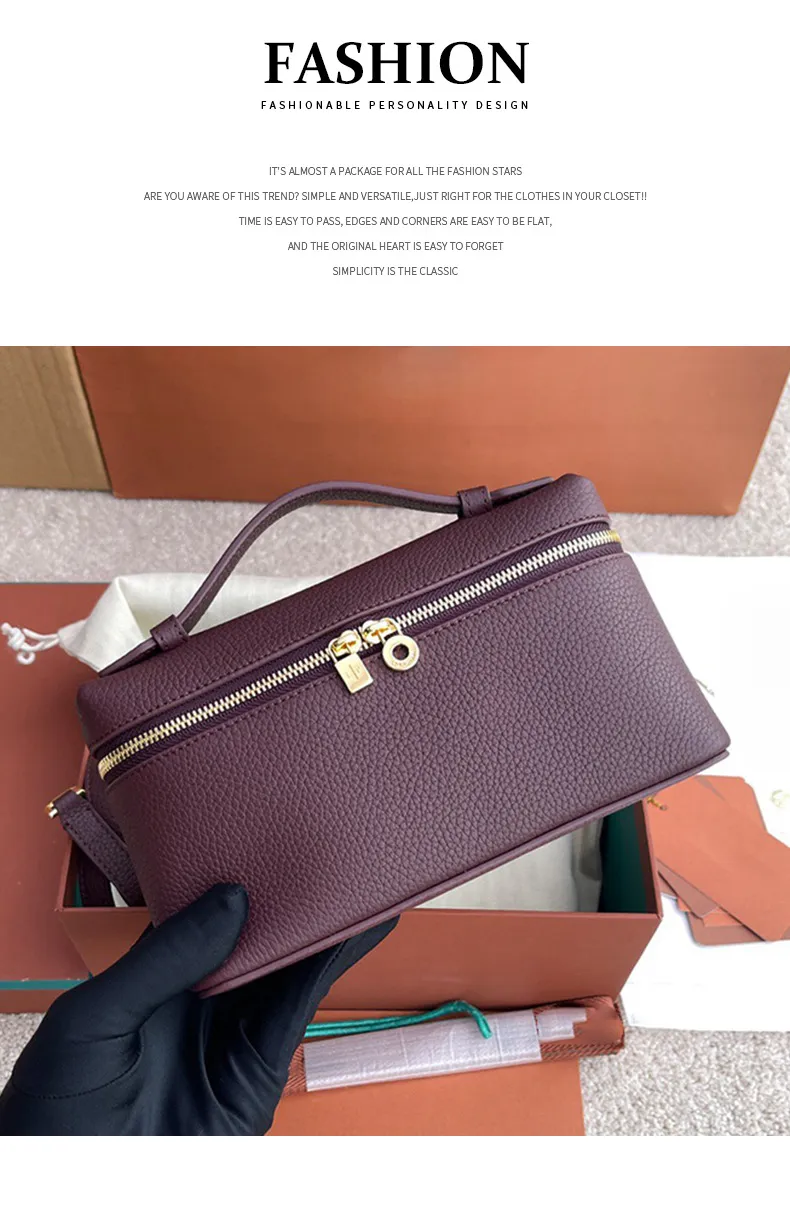 Italian Lp19 Pebbled Leather Handbag - Versatile Single Shoulder Crossbody Bag for Women, Chic and Light Luxury Style showcase 6
