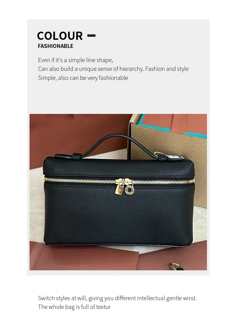 Italian Lp19 Pebbled Leather Handbag - Versatile Single Shoulder Crossbody Bag for Women, Chic and Light Luxury Style showcase 8