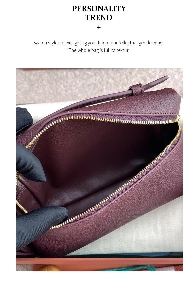 Italian Lp19 Pebbled Leather Handbag - Versatile Single Shoulder Crossbody Bag for Women, Chic and Light Luxury Style showcase 14