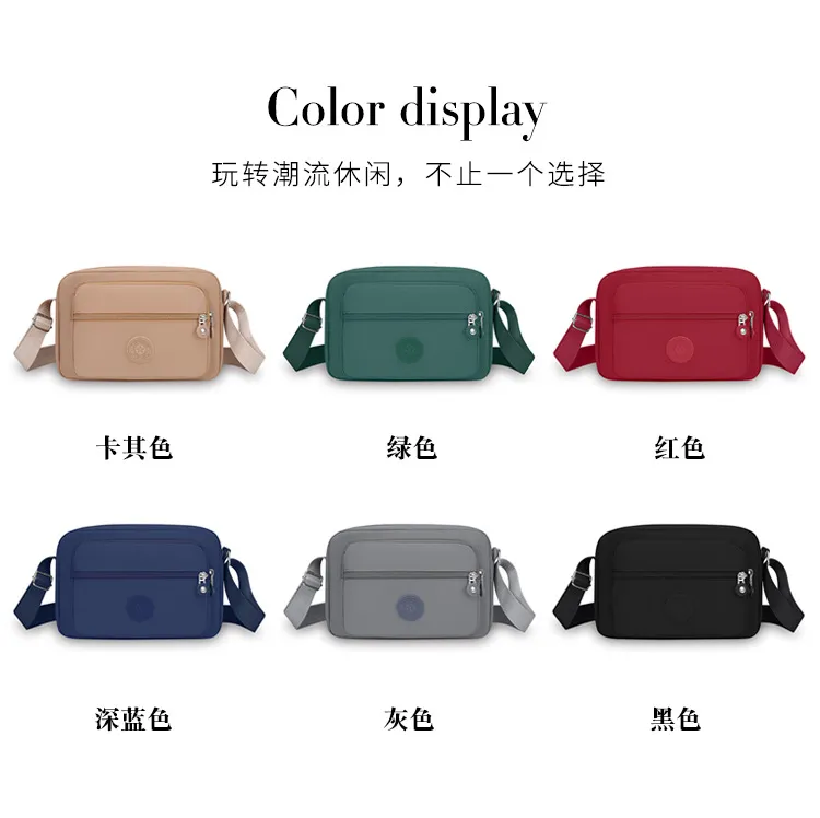 Women's Fashion Nylon Small Square Bag - Trendy Mom Crossbody & Shoulder Bag with Canvas Accents, Perfect for Phone & Coins showcase 2