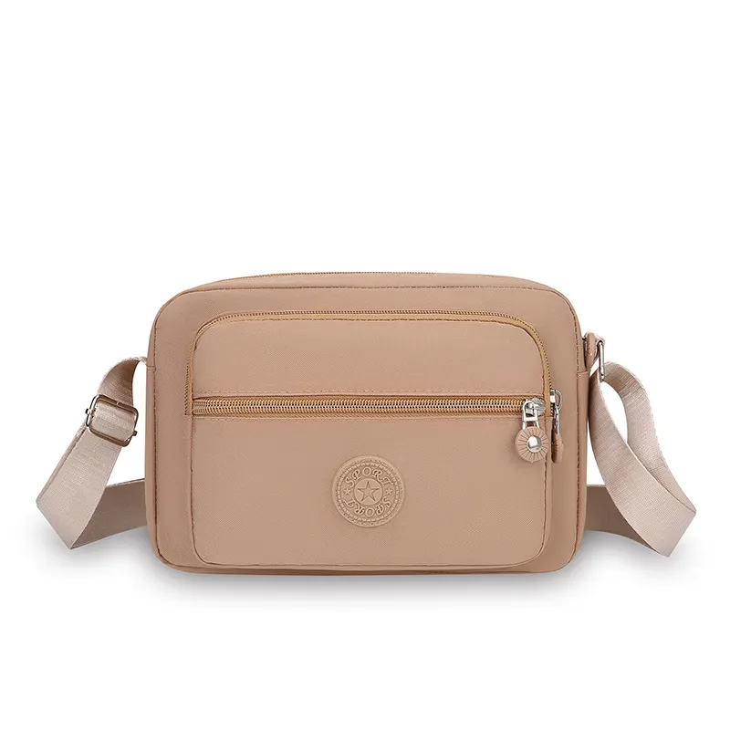 Women's Fashion Nylon Small Square Bag - Trendy Mom Crossbody & Shoulder Bag with Canvas Accents, Perfect for Phone & Coins thumbnail 3