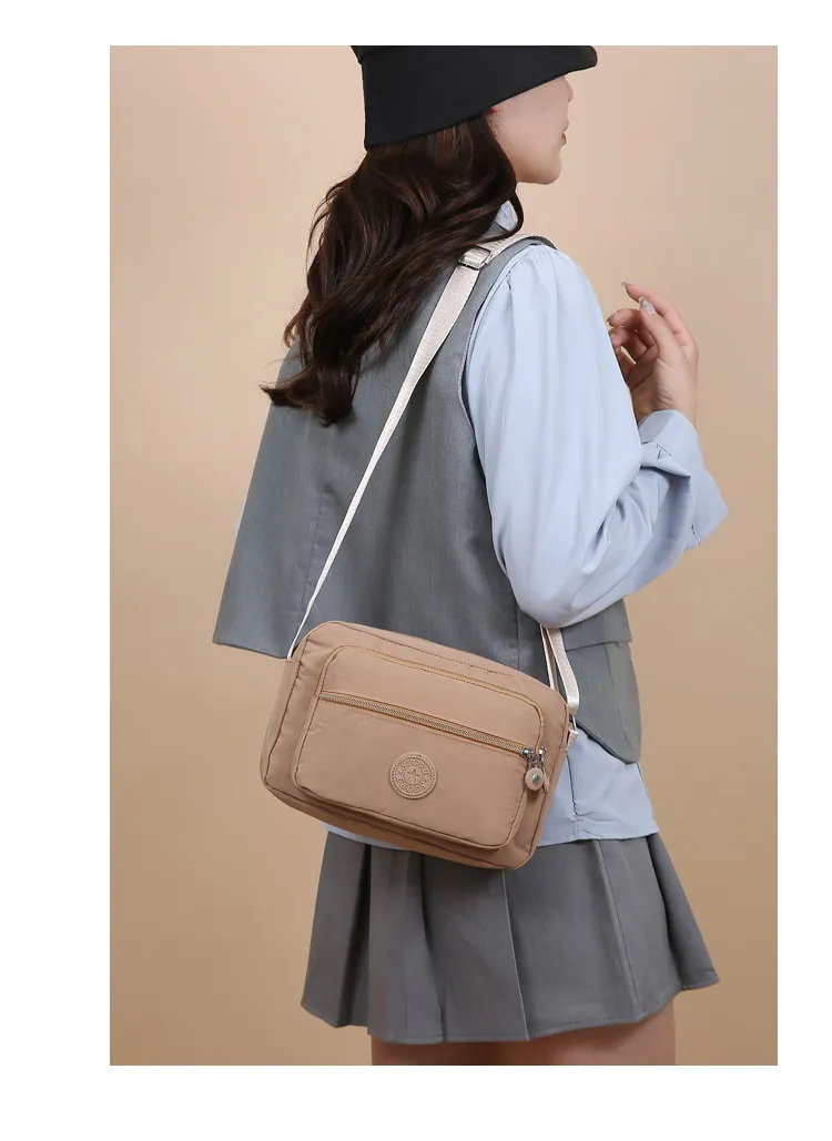 Women's Fashion Nylon Small Square Bag - Trendy Mom Crossbody & Shoulder Bag with Canvas Accents, Perfect for Phone & Coins showcase 16