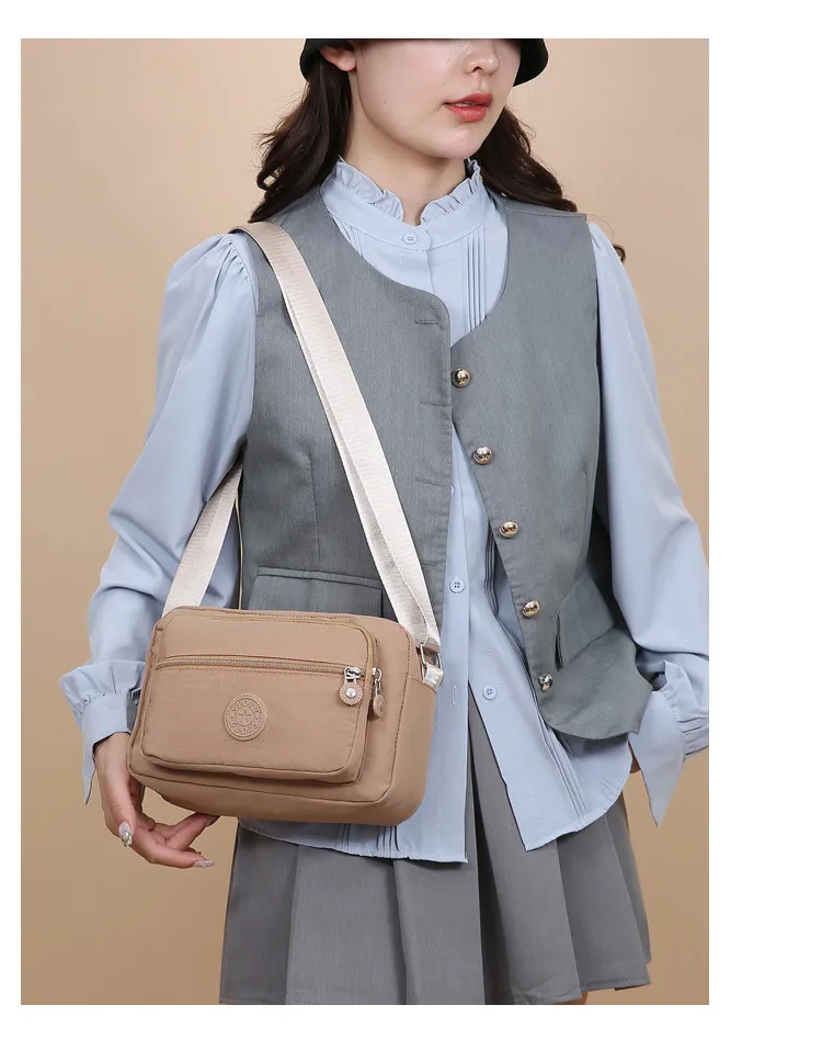Women's Fashion Nylon Small Square Bag - Trendy Mom Crossbody & Shoulder Bag with Canvas Accents, Perfect for Phone & Coins showcase 15