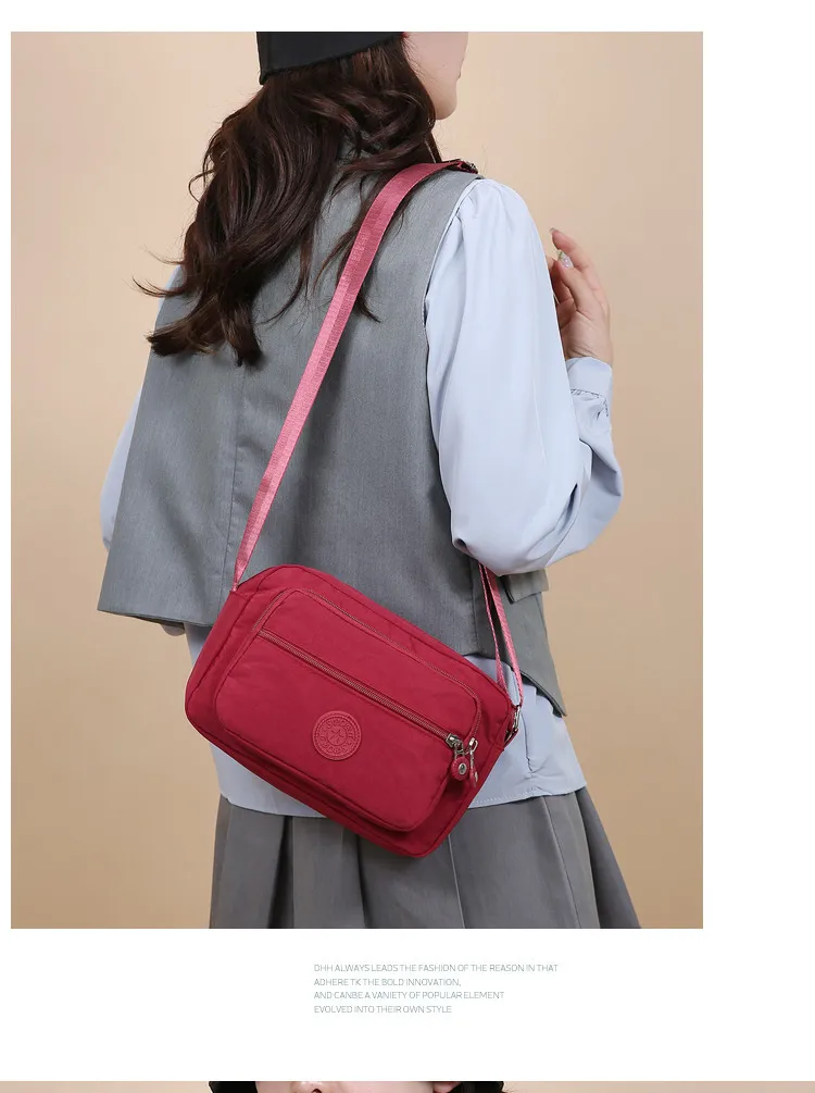 Women's Fashion Nylon Small Square Bag - Trendy Mom Crossbody & Shoulder Bag with Canvas Accents, Perfect for Phone & Coins showcase 10