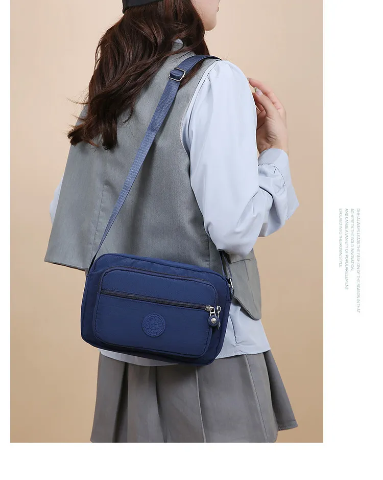 Women's Fashion Nylon Small Square Bag - Trendy Mom Crossbody & Shoulder Bag with Canvas Accents, Perfect for Phone & Coins showcase 12