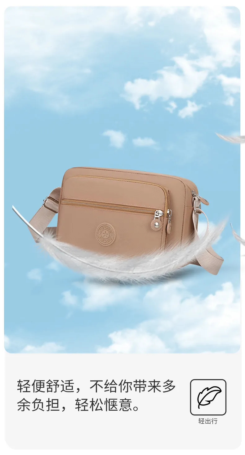Women's Fashion Nylon Small Square Bag - Trendy Mom Crossbody & Shoulder Bag with Canvas Accents, Perfect for Phone & Coins showcase 7