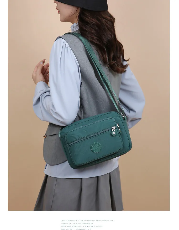 Women's Fashion Nylon Small Square Bag - Trendy Mom Crossbody & Shoulder Bag with Canvas Accents, Perfect for Phone & Coins showcase 18