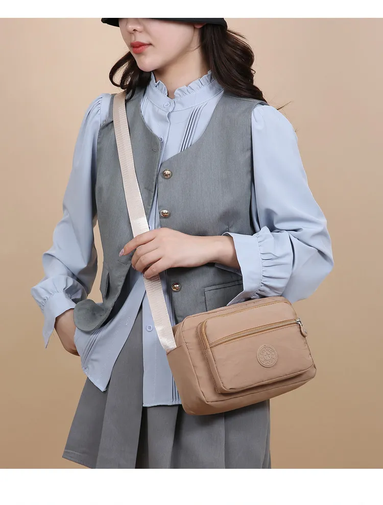 Women's Fashion Nylon Small Square Bag - Trendy Mom Crossbody & Shoulder Bag with Canvas Accents, Perfect for Phone & Coins showcase 17