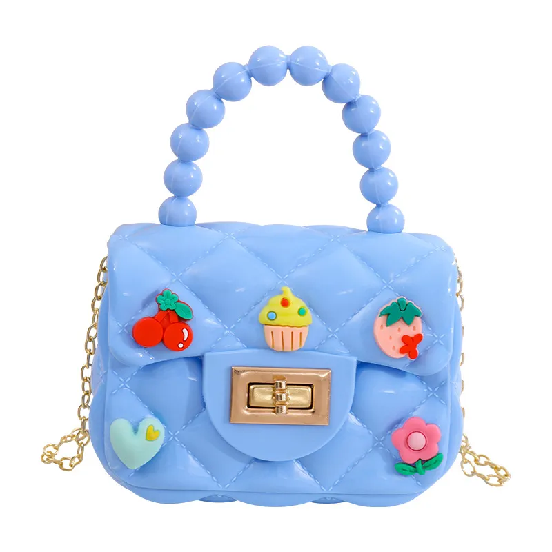 Handmade Patch Mini Crossbody Bag for Women & Children, Cute Jelly Coin Purse with Chain, Fashionable Small Shoulder Bag for Daily Use thumbnail 5